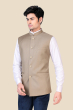 Light Brown Terry Rayon Nehru Jacket