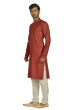Cotton Kurta Pajama Set in Red