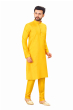 Classic Silk Dupion Kurta Pajama Set In Yellow