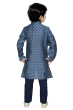 Brocade Silk Design Kurta Pajama Set In Blue