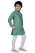 Green Printed Cotton Kurta Pajama Set