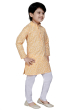 Printed Cotton Kurta Pajama Set in Light yellow