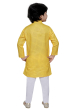 Printed Cotton Kurta Pajama in Yellow