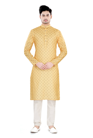 Timeless Cotton Kurta Pajama in Yellow